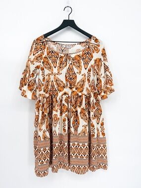 NWT Cupshe Fields of Boho Ornate Mini Dress Medium
